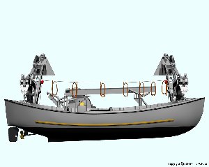 motor whaleboat davits